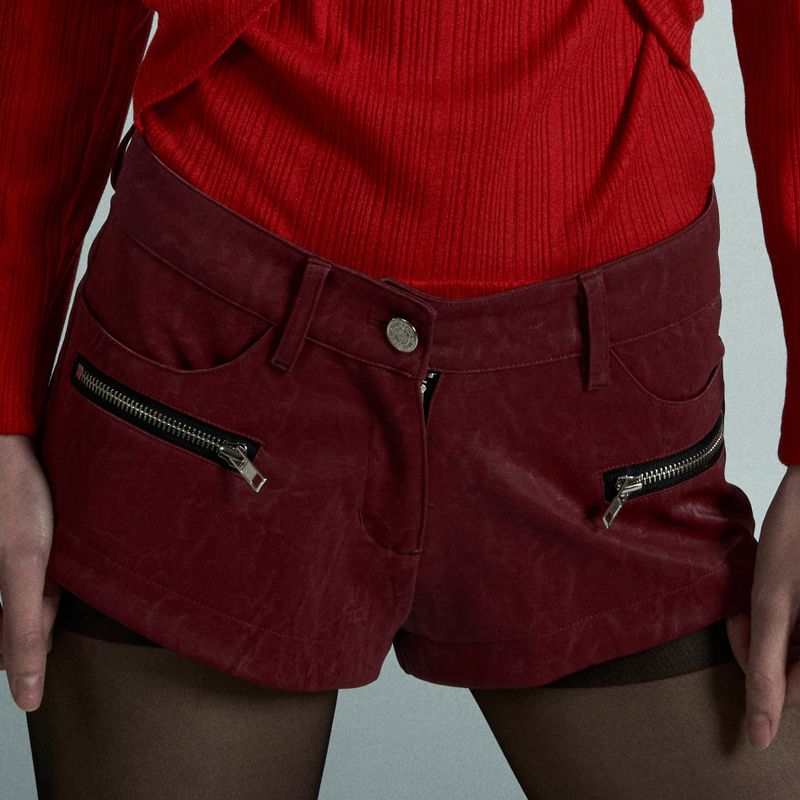 Zipped Short Pants
