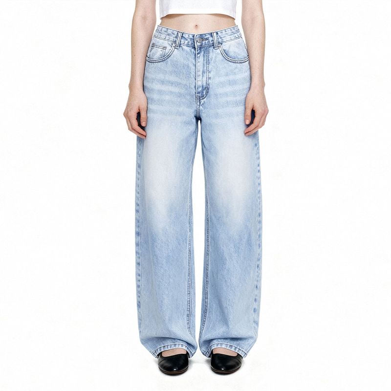 [Unisex] BTB : WAVE WAVE WASHING JEANS [LIGHT BLUE CORE]