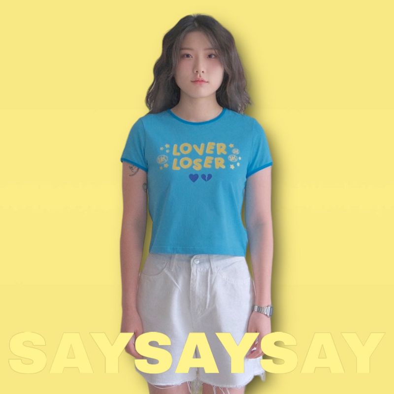 SAYSAYSAY（セイセイセイ）の「(W)LOVER? LOSER? Ringer Tee（Tops）」