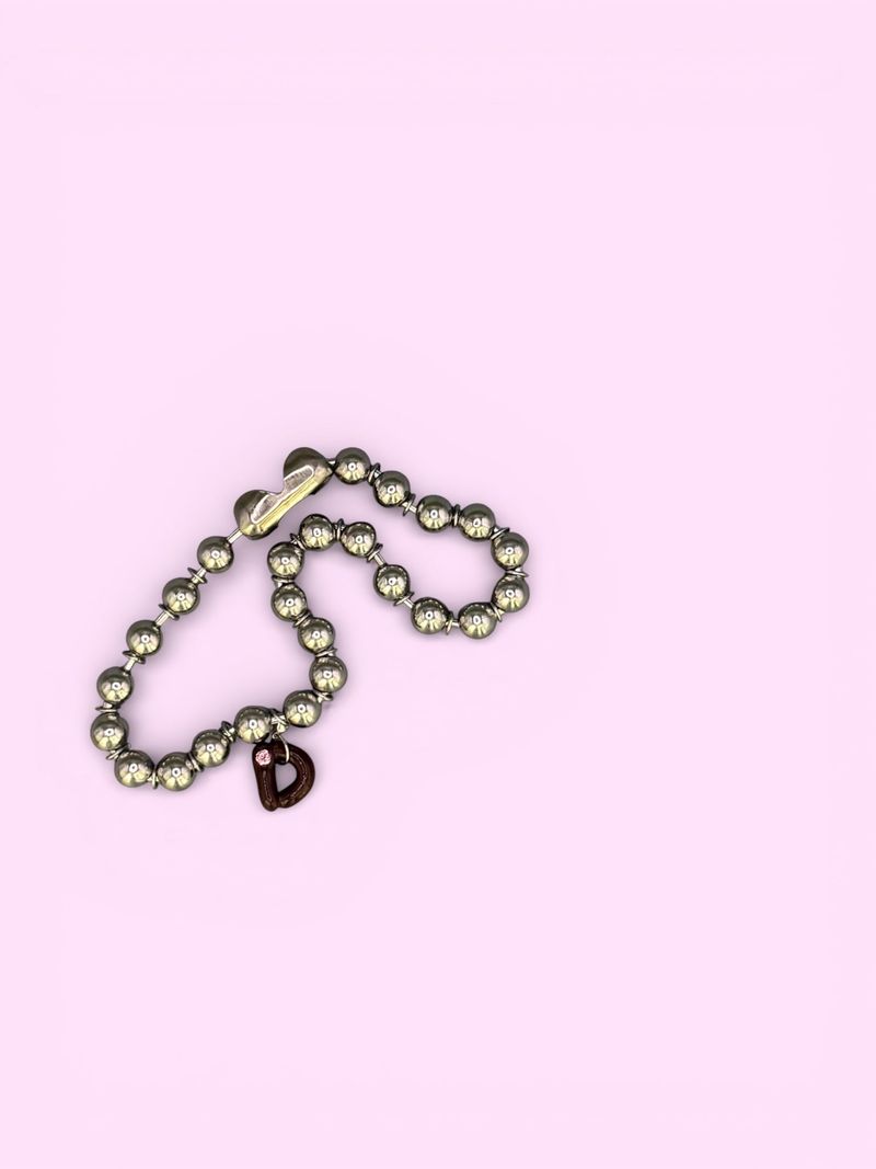 ENE（エン）の「"D"ダークピーチクラッシュカスタムネックレス*金属アレルギー対応（アクセサリー）」