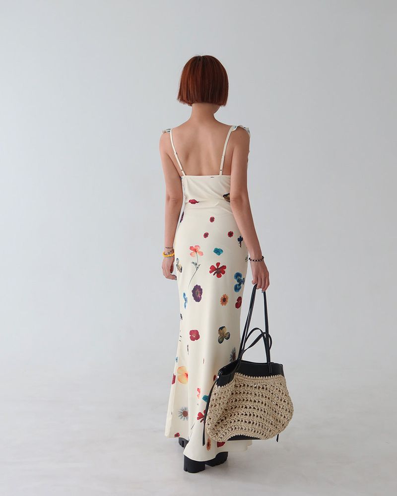 May Flower Slim Maxi Long Dress
