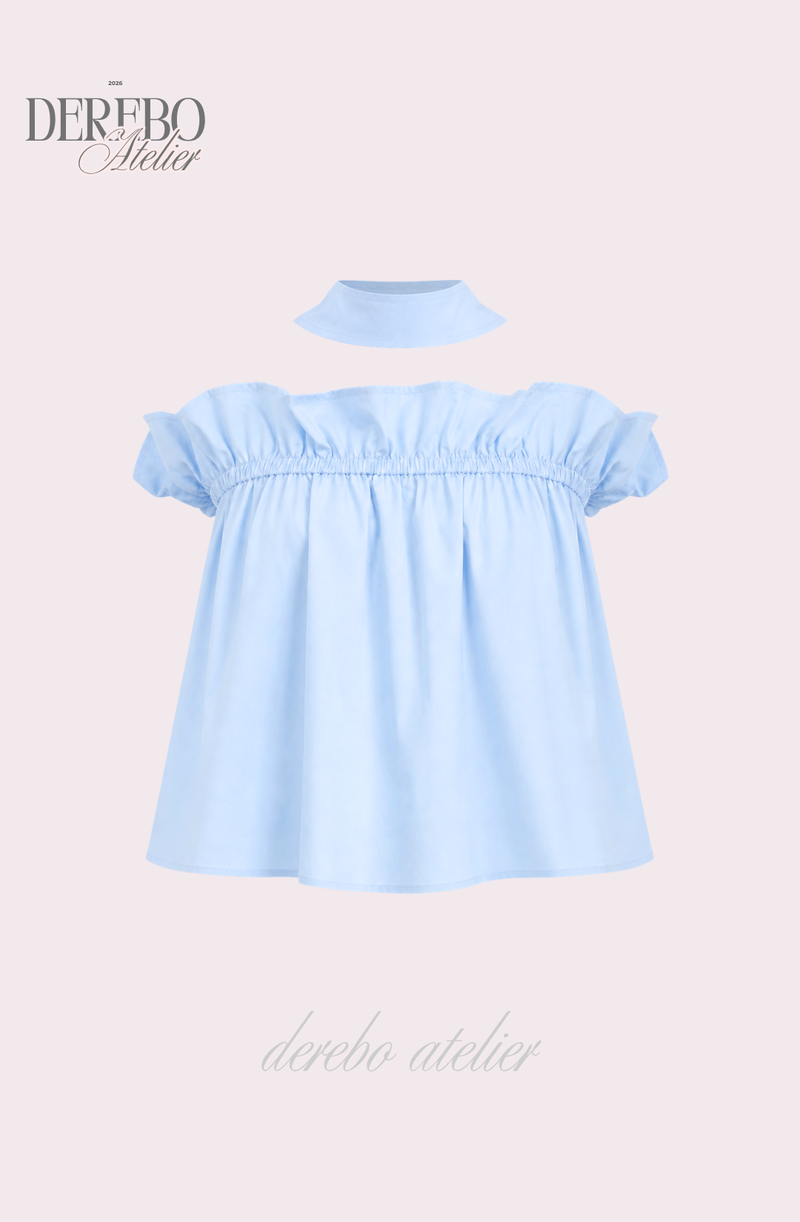 neck halter frill sleeveless top blouse