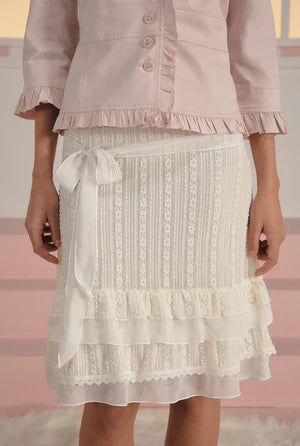 Vanilla lace skirt - ivory