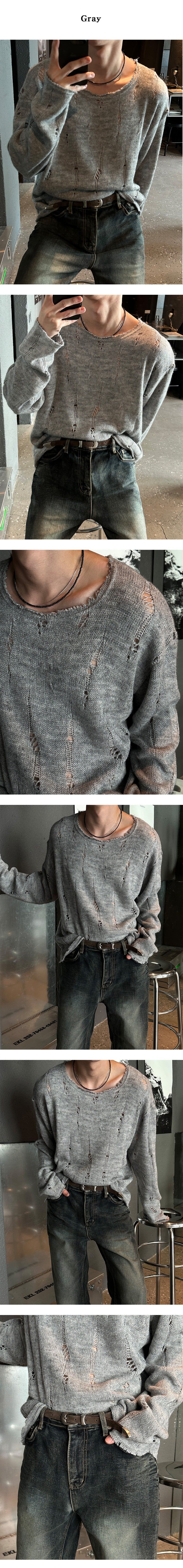 [F/W] Mohair damage long sleeves (3color)