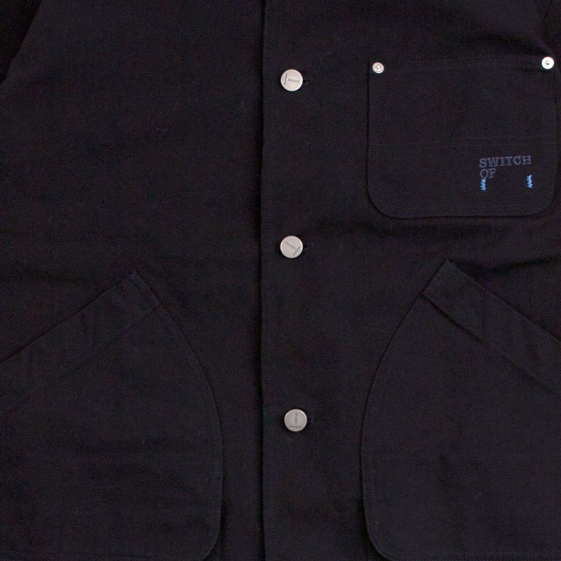 WIDE POCKET WORK JACKET (UNISEX)_SYF3JK01BK