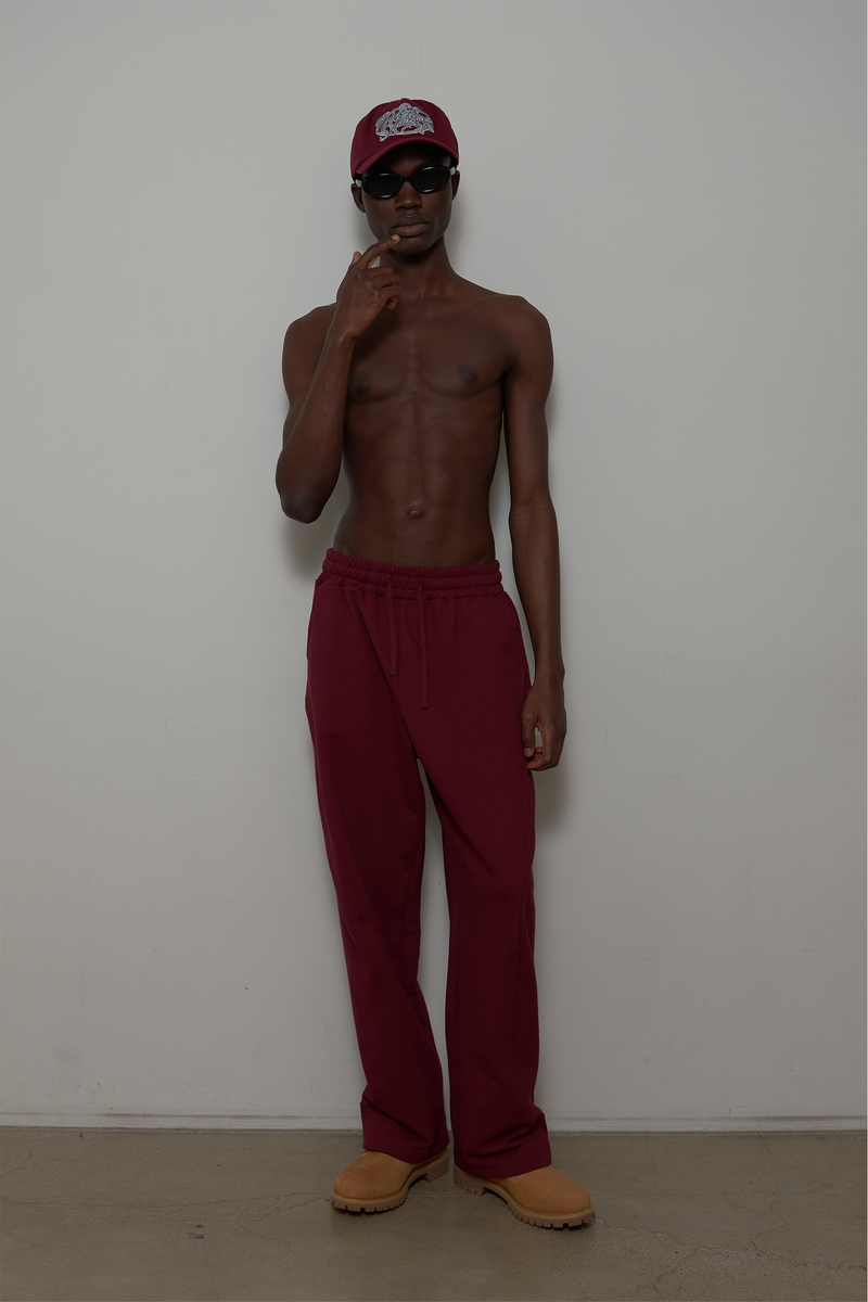Side surfboard sweat pants (Burgundy)