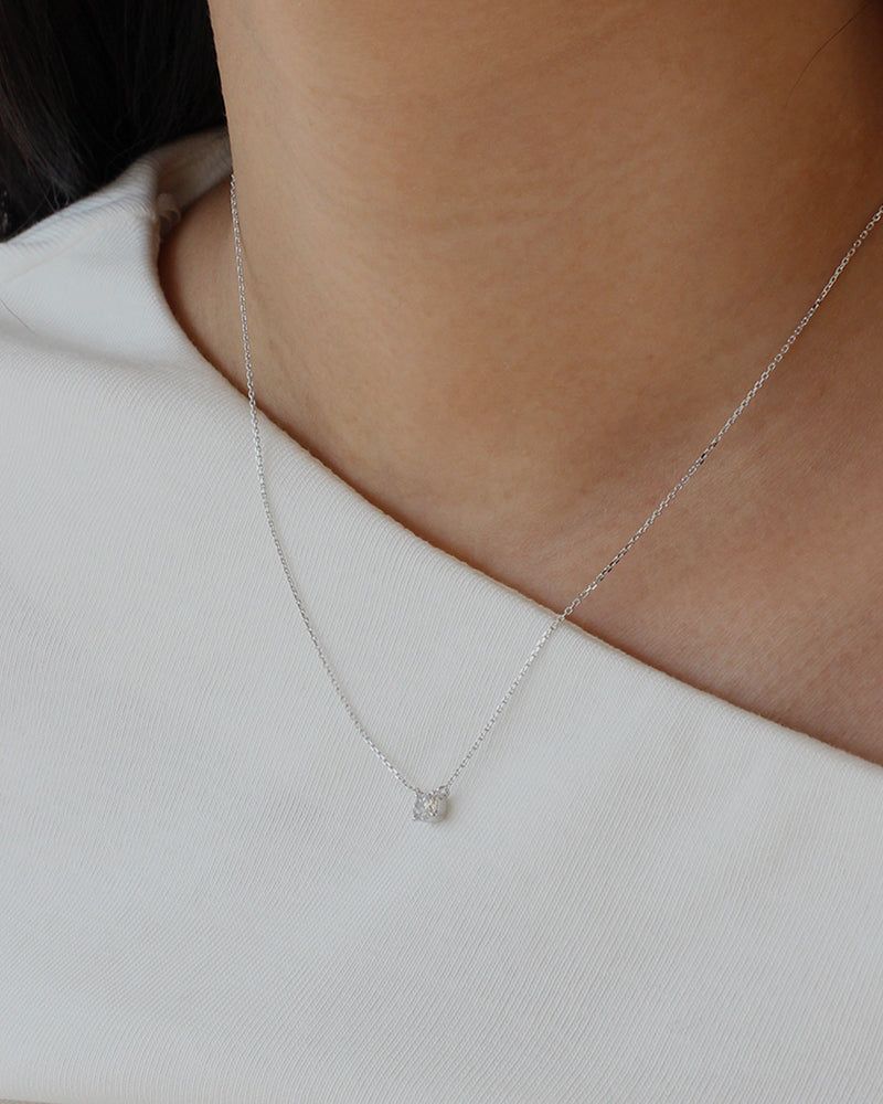 NORMALLEE（ノーマリー）の「[White gold] ベーシックキュービックネックレス (L)（アクセサリー）」