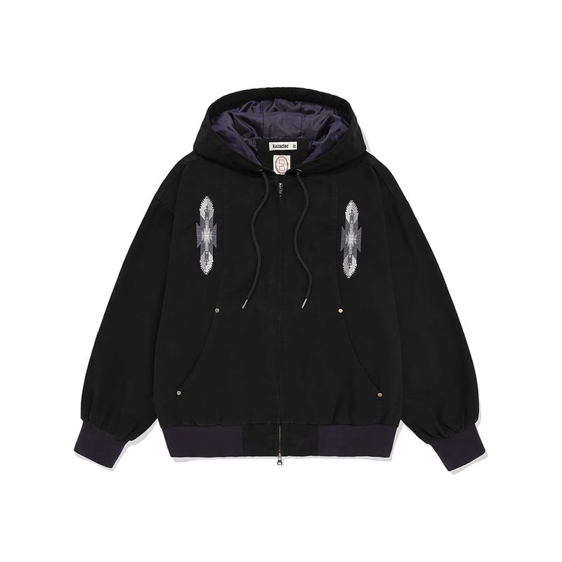 karactor（カラクター）の「Ortega work hooded zip up / Black（Tops）」