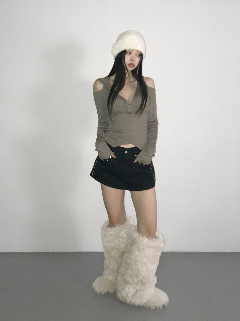 sunflower denim skpt(2 color)