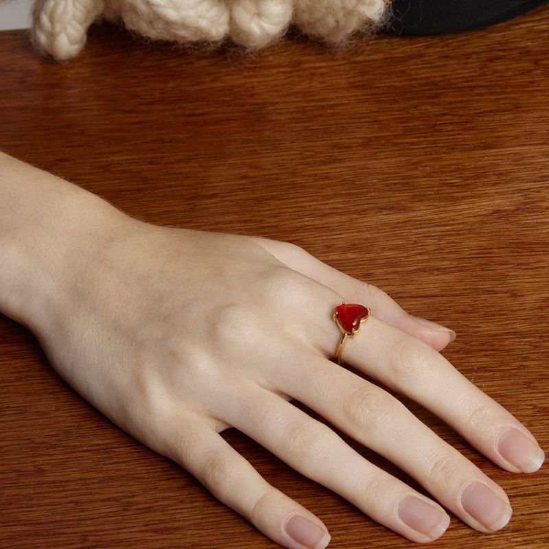 Petite Heart Ring_Red
