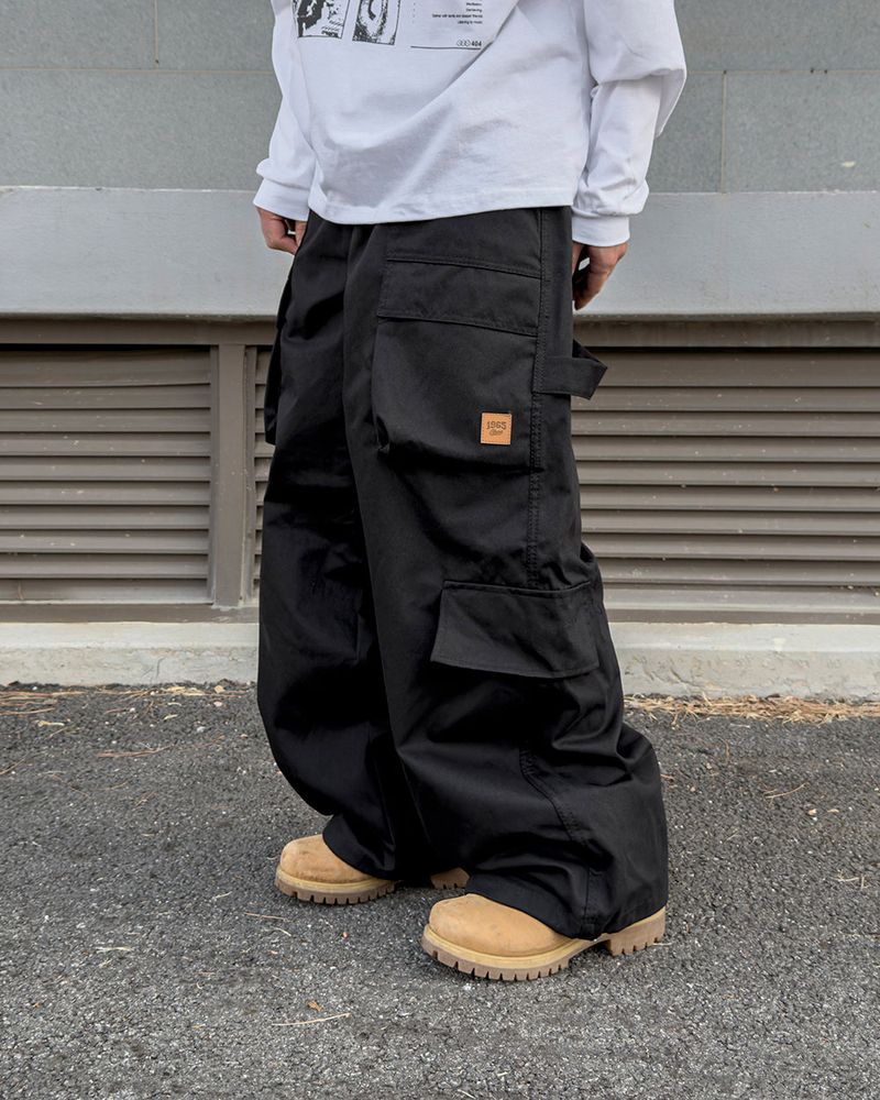 Utility Patch Wide Cargo Pants
