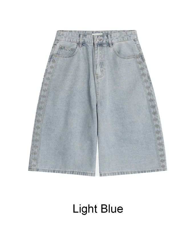 Mark Ethnic Bermuda Denim Pants