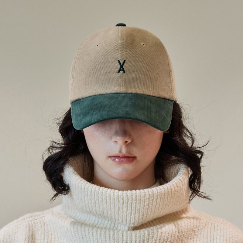 VARZAR(バザール)の「VA Corduroy Two Tone Ball Cap / Green(Hats)」