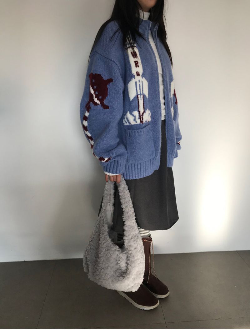 Hubble High Neck Knit Zip-Up (2 Colors)
