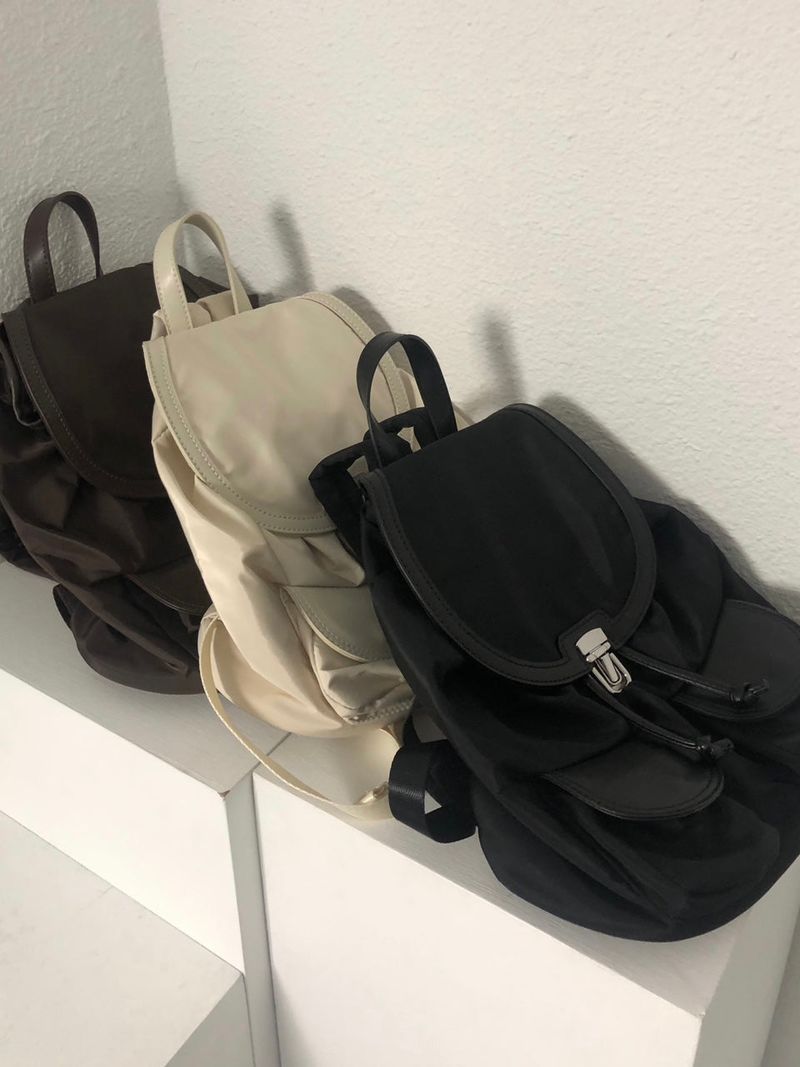 Two-Pocket Nylon Backpack
