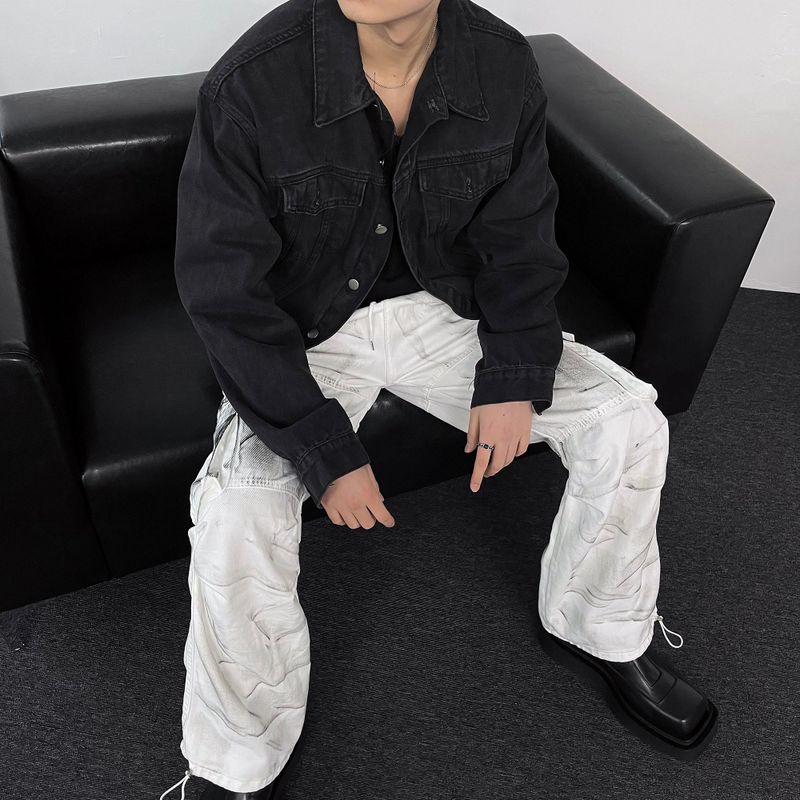 DV Dirty Parasuit White Cargo Pants