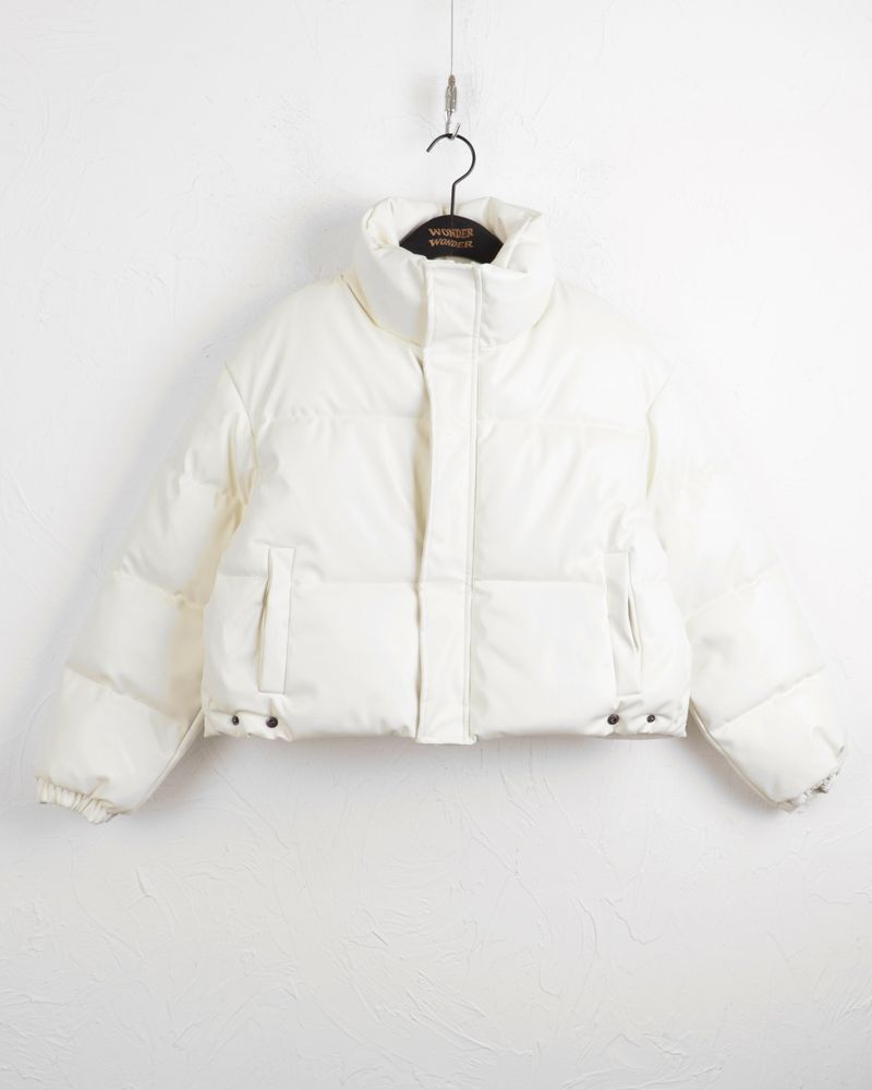 4color] マレムレザースナップクロップショートパディング