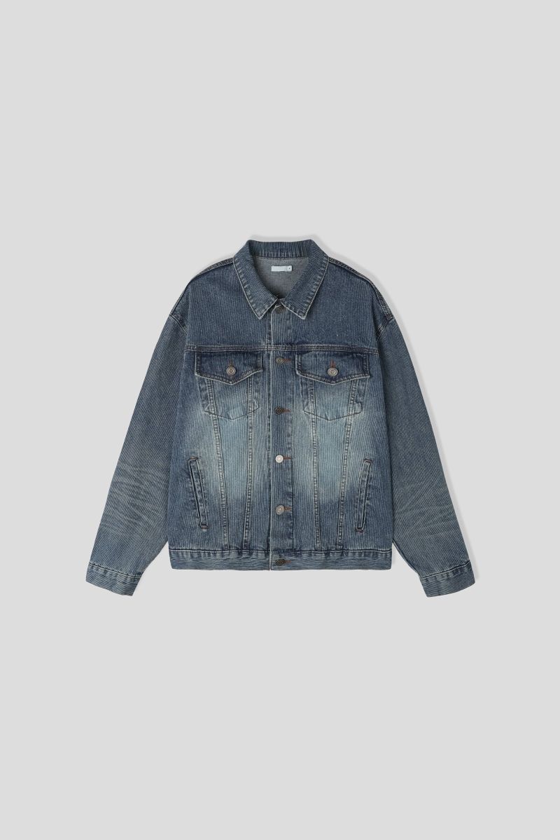 Melton Striped Denim Jacket