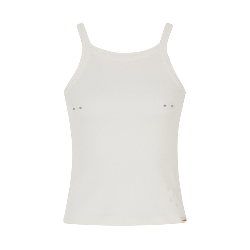 PIERCED SLEEVELESS TEE