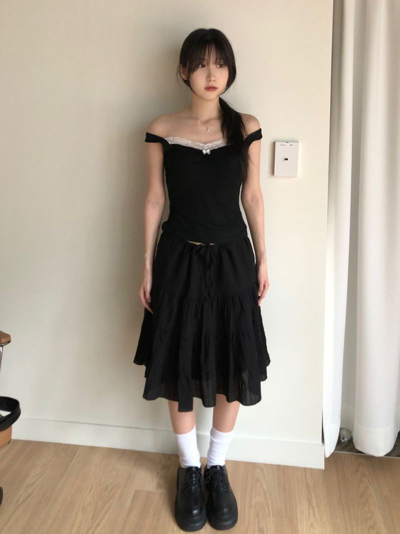 Irene Shirring Skirt (2 colors)