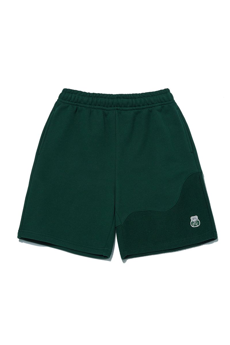 Reverse Bear Patch Shorts_Green
