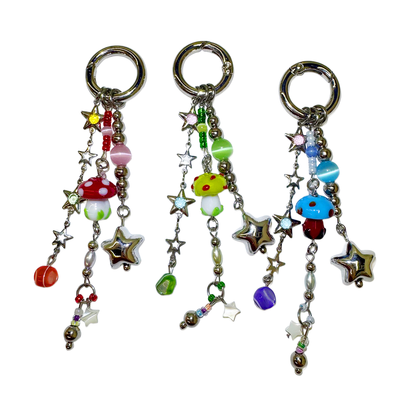 Punk mushroom keychain (3color)