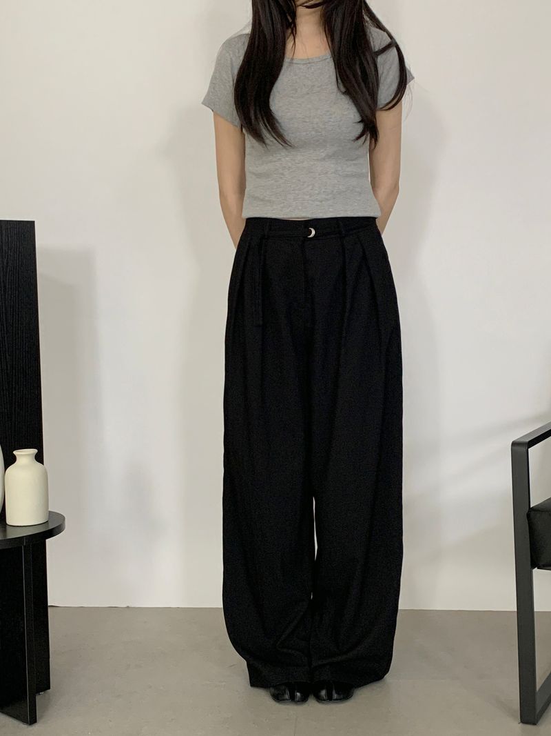 Briki Wide Pintuck Long Slacks