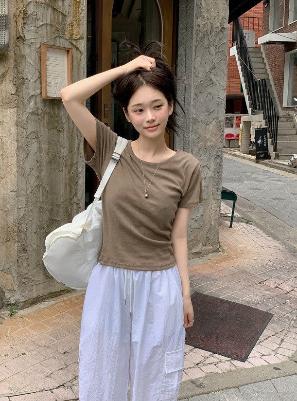 SHOPPERLAND(ショッパーランド)の「Loose Daily Round Short Sleeve T-shirt (6color)(Tops)」