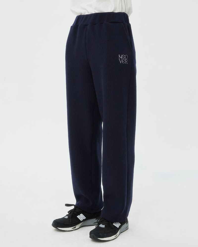 TYPO LOGO KNIT PANTS-NAVY
