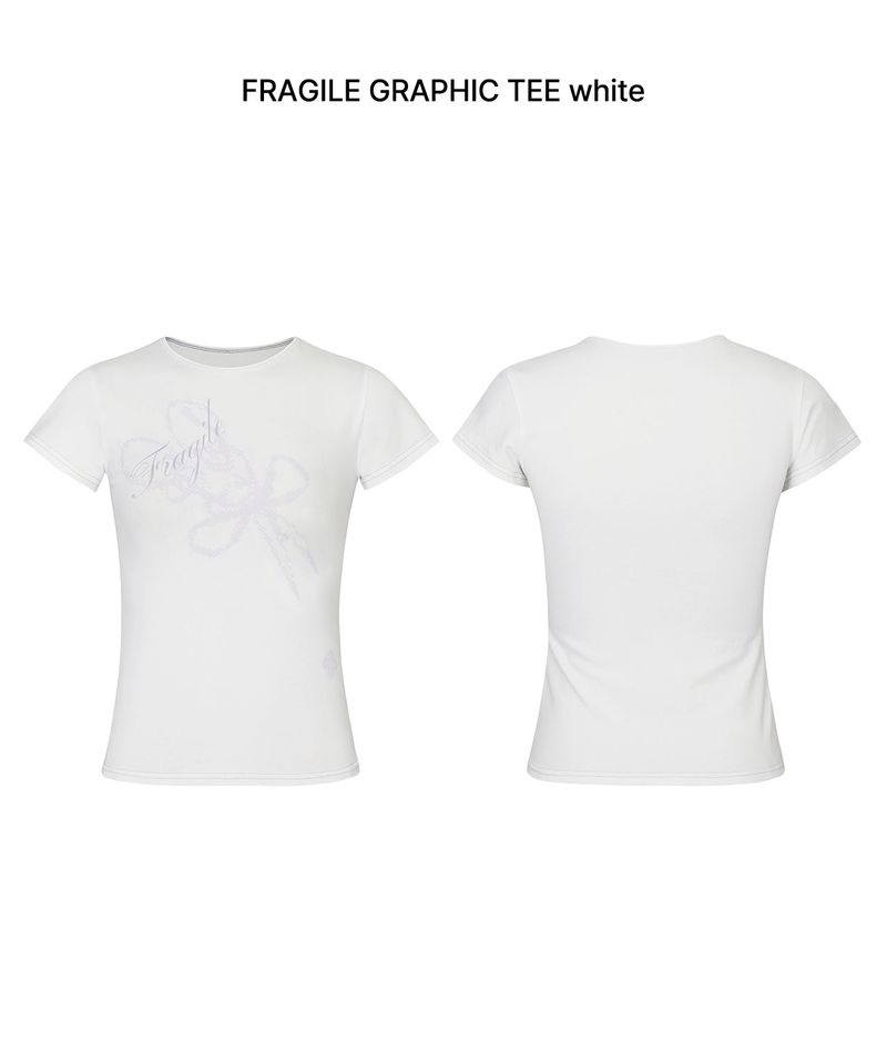 FRAGILE GRAPHIC TEE white