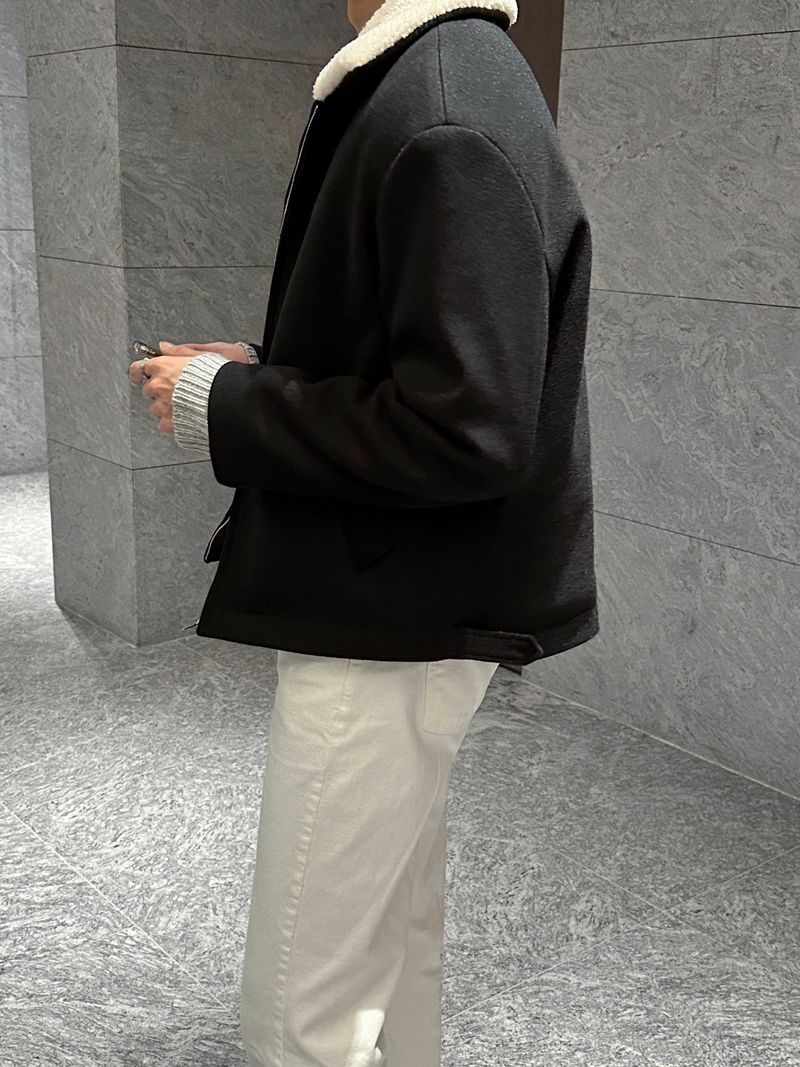 loe wool collar suede jacket (3 colors)