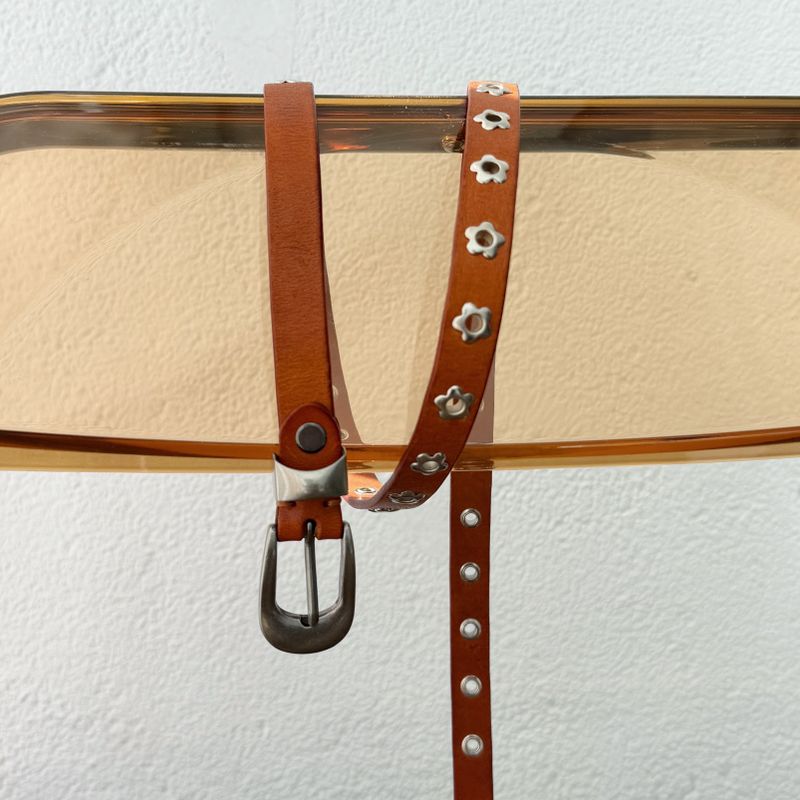 FADE MEET（フェードミート）の「Orange Flower Leather Belt（Fashion Accessories）」