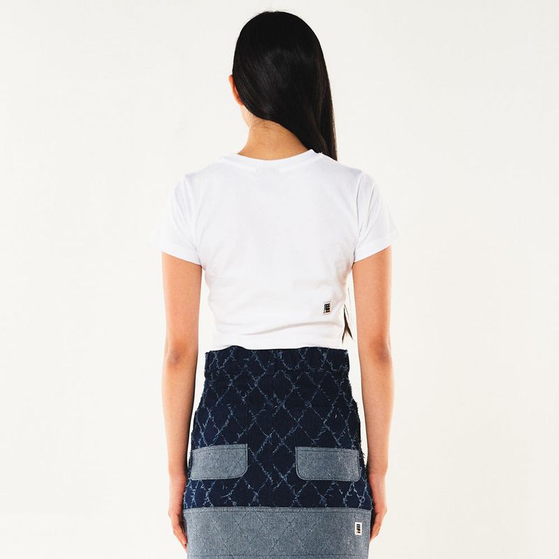 スティプル半袖クロップTシャツ