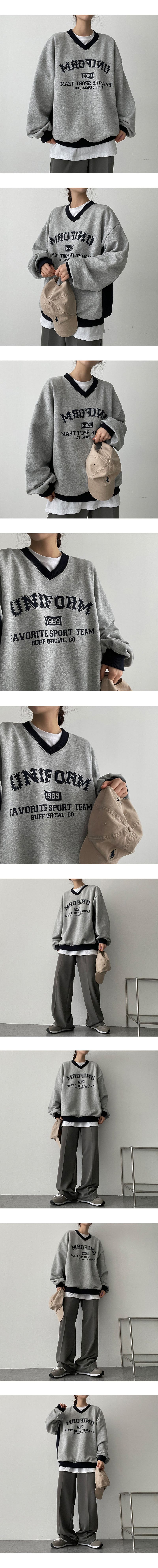 Deweit Slit Coloring Uniform Sweatshirt