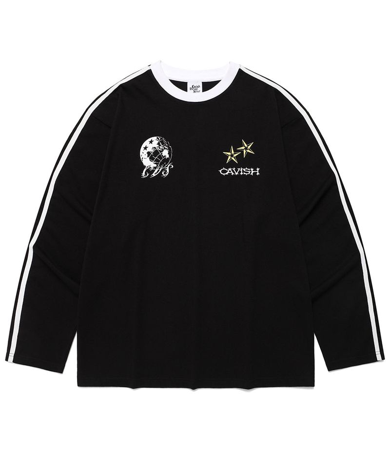 cavish（カビシ）の「GLOBE FOOTBALL LS TEE BLACK(CV2FSUT552A)（Tops）」