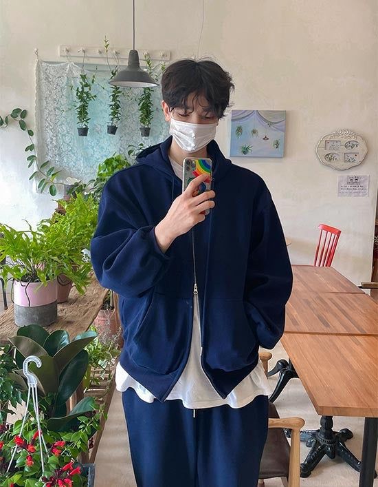 ASCLO(エジュクロ)の「ASCLO Rough Balloon Hood Zip Up (3color)(Tops)」