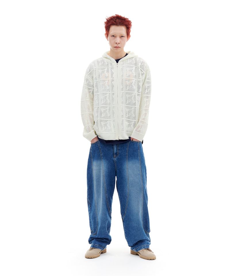 PANEL LINE DENIM PANTS (BLUE)