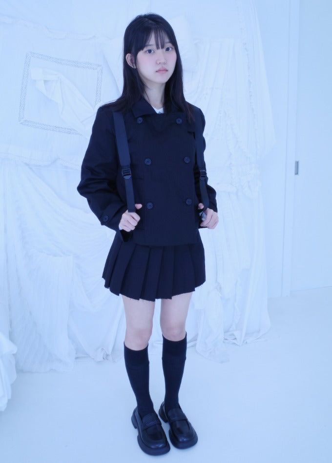 High neck double set up (3color) -Jacket