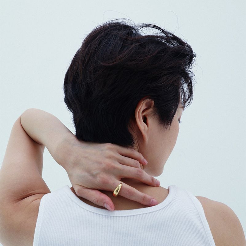 【MADE】 Gold moon ring