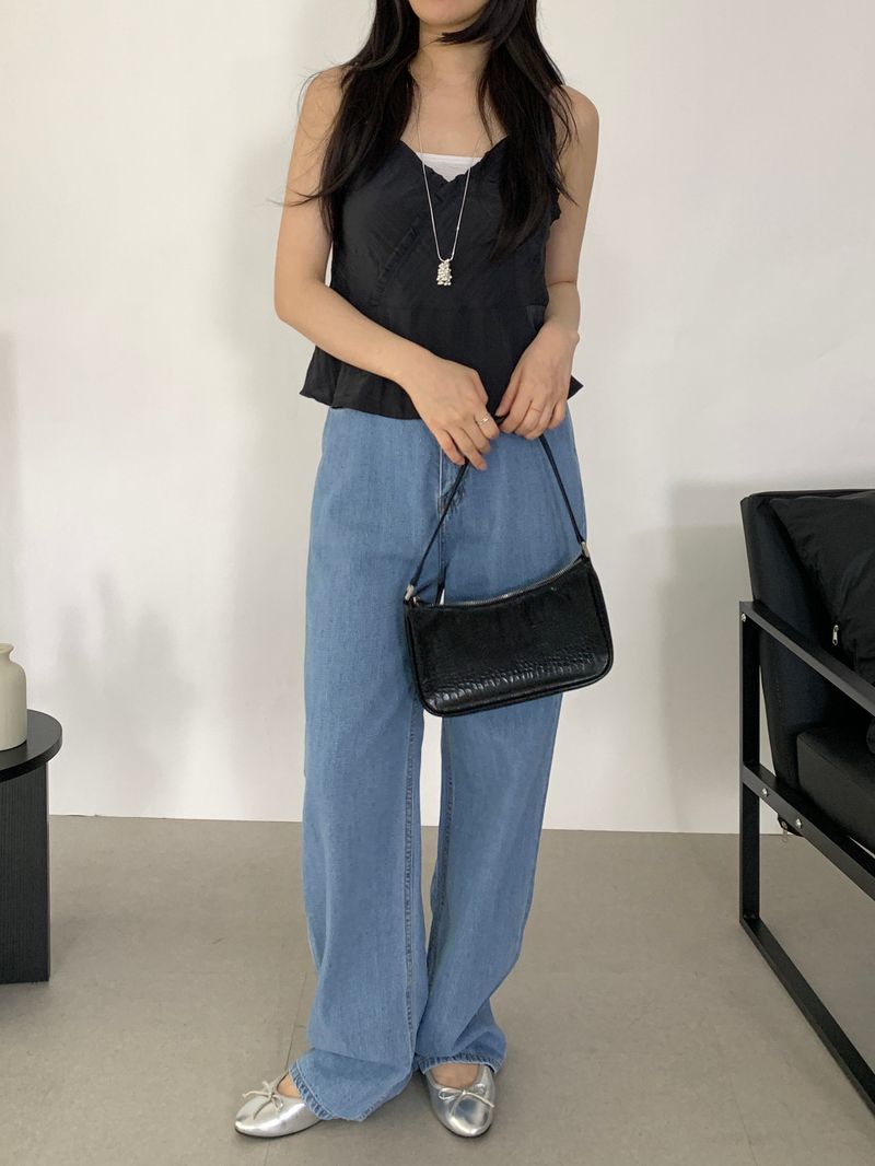 Irain Wide Blue Denim Pants