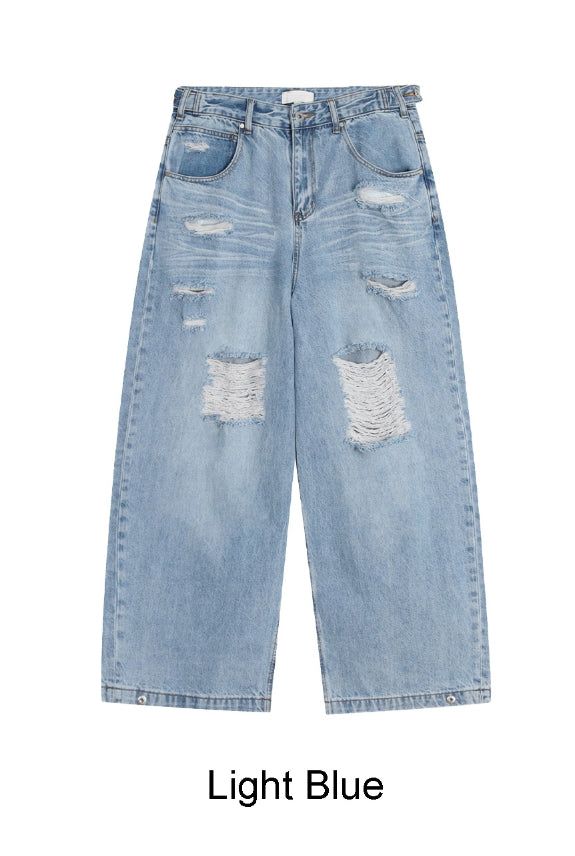 Etes Damaged Denim Pants
