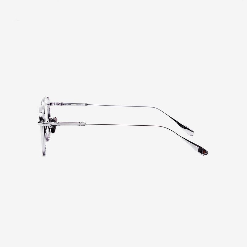 Knouun Square titanium glasses CODE. 102. D Silver