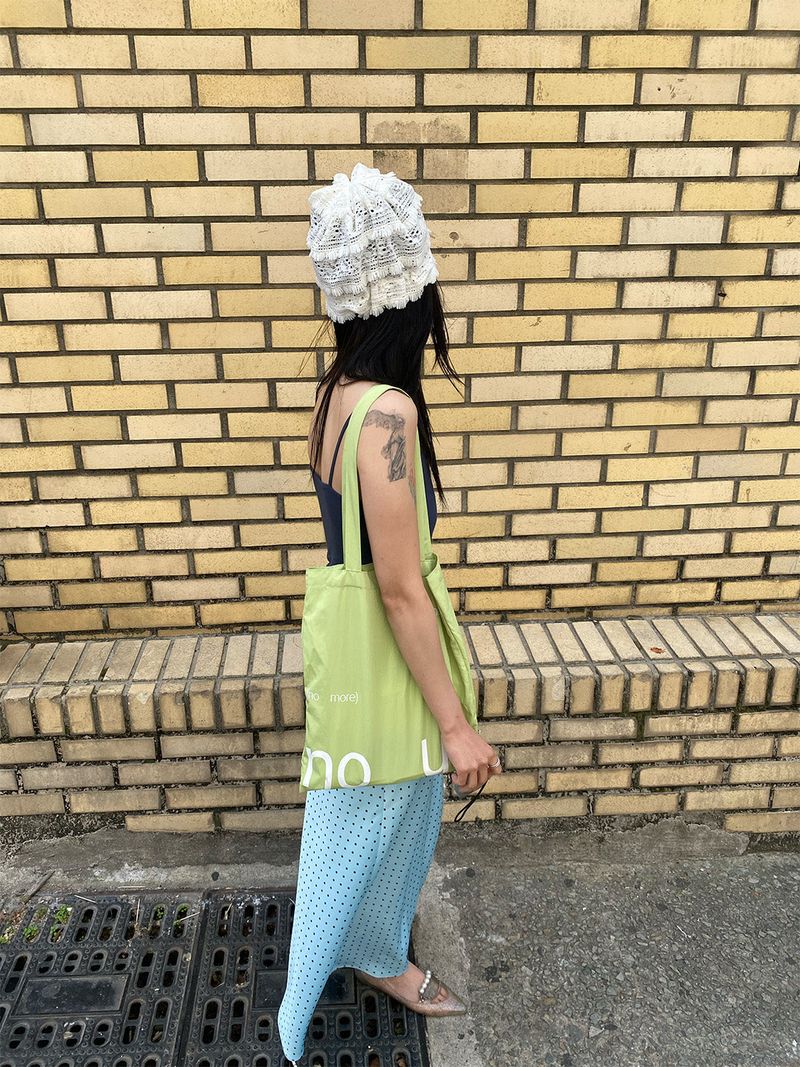 エコ ノーモアバッグ(lime_pink_blue_grey_navy)