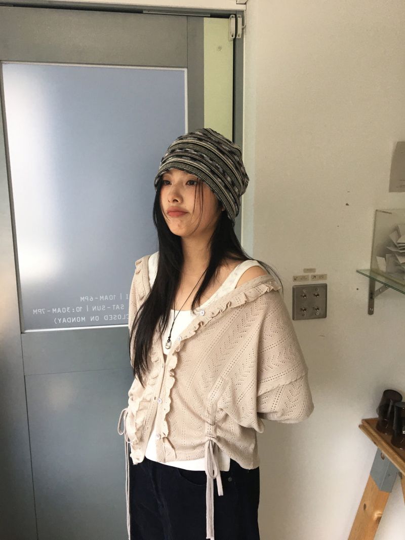 DUGGY(ダギー)の「Punch Shirring Ruffle Cardigan (3color)(Tops)」