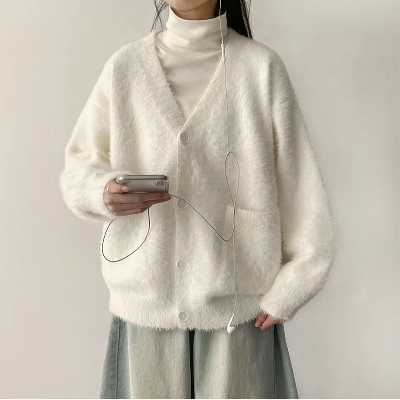 Onp Pocket Angora Cardigan