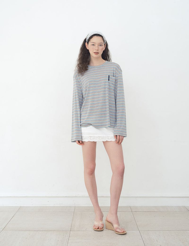 Floral Vine Mini Skirt_White