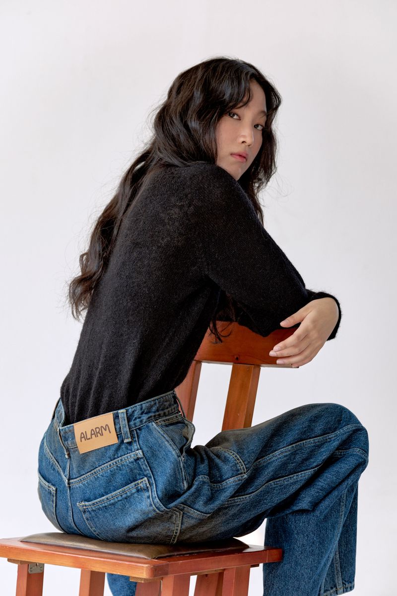 ALARM LINE DENIM PANTS_WOMAN