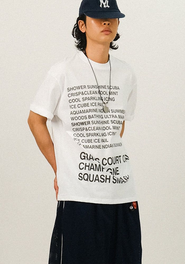 SEMIKAJI(セミカジ)の「VO Lettering Printing 1/2 T(Tops)」