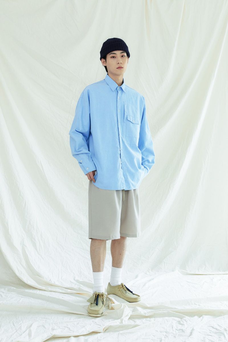 ONE TUCK BERMUDA PANTS BEIGE