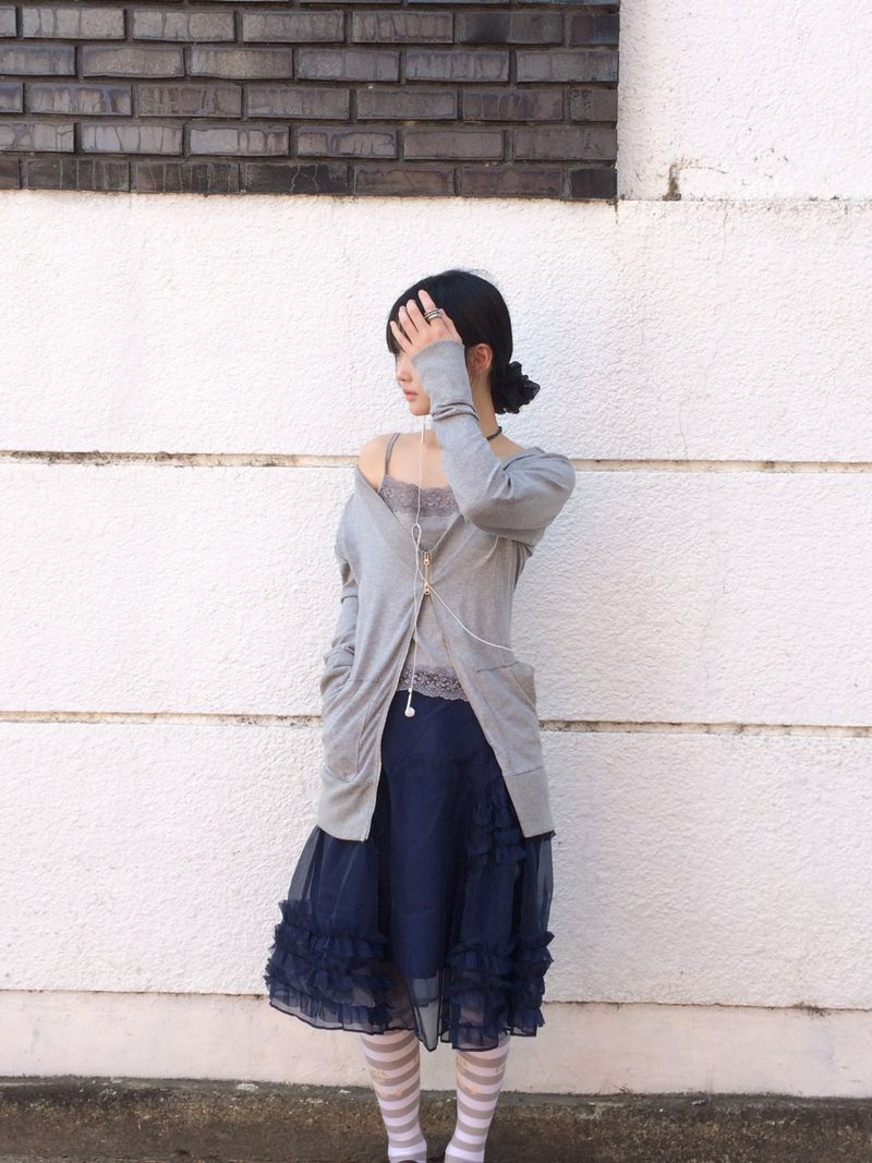 frilling Sheer skirt